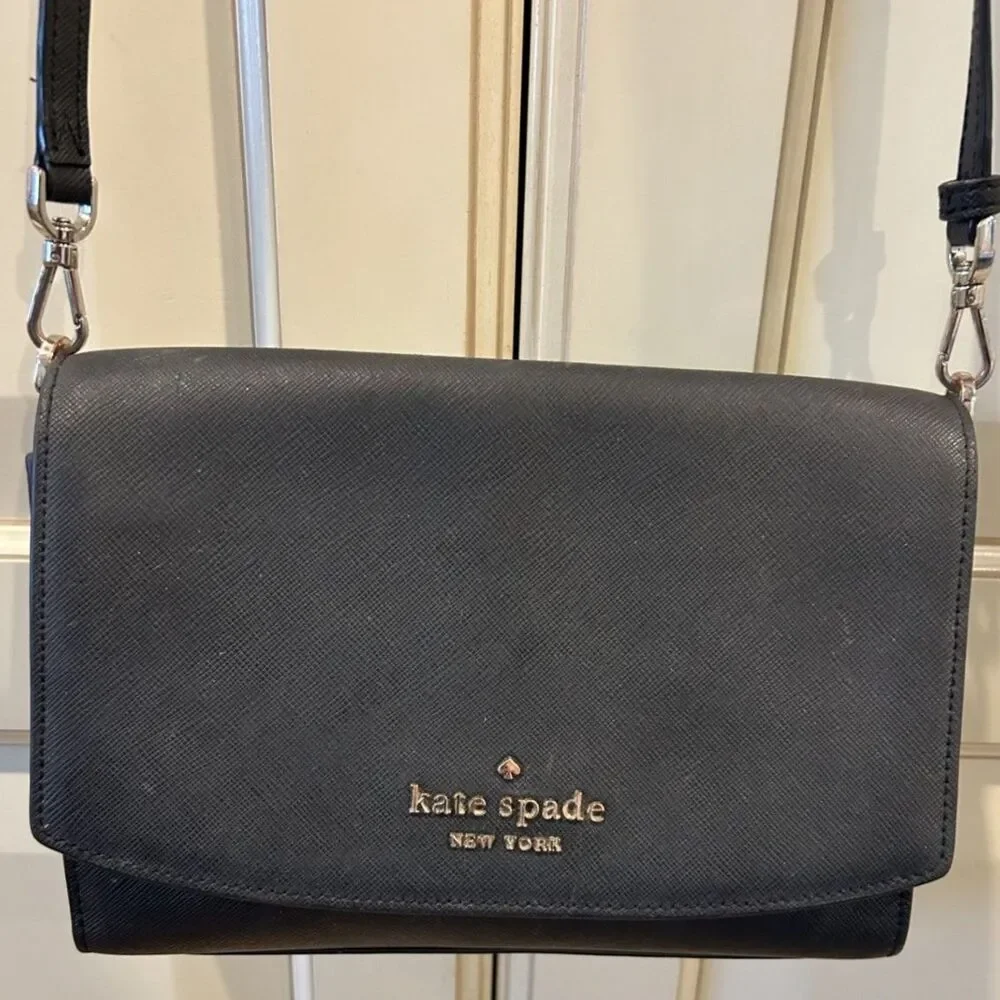 Kate Spade Black Saffiano Leather Crossbody Bag
